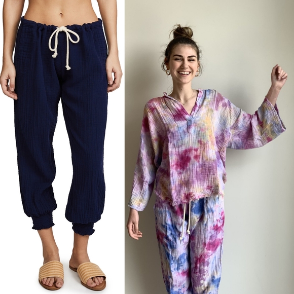 New 9Seed Fire Island Pants Wildflower Tie Dye M/L - Picture 6 of 16